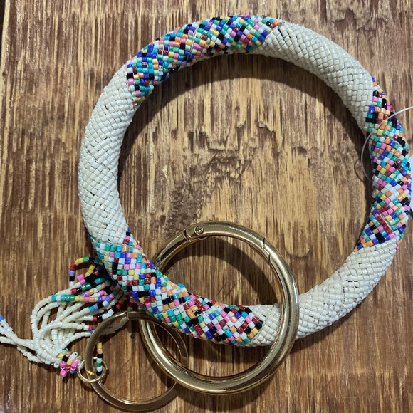 💎 TRENDY SEED BEAD  KEY CHAIN BANGLE 💎 - Picture 3 of 8